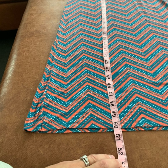 Loveappella Teal/Orange Geometric Print Maxi, Women's XS - Picture 8 of 12